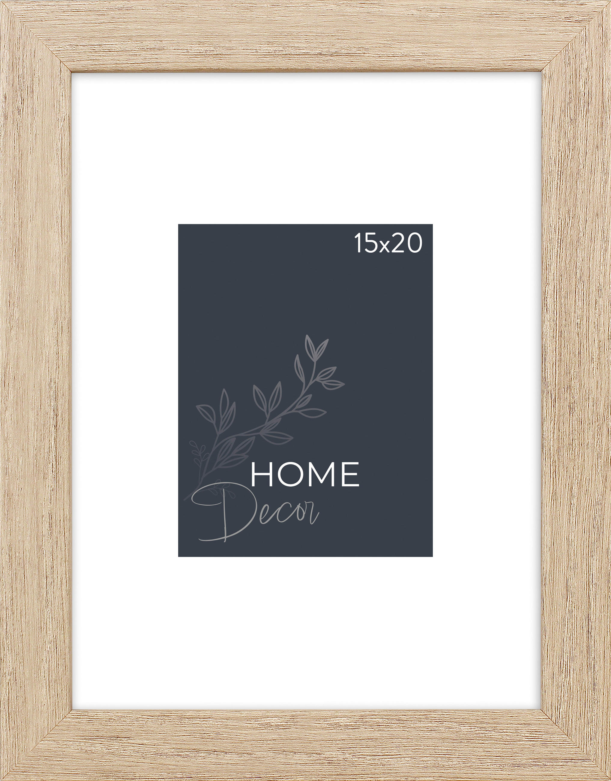 BILDERRAHMEN - Eiche grau, Basics, Glas/Kunststoff (18/23cm)