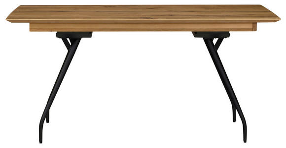 ESSTISCH Eiche rechteckig Schwarz, Eichefarben  - Eichefarben/Schwarz, Design, Holz/Holzwerkstoff (160/90/76cm) - Moderano