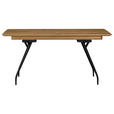 AUSZIEHTISCH Schwarz, Eichefarben rechteckig  ausziehbar, in verschiedenen Größen erhältlich  - Eichefarben/Schwarz, Design, Holz/Holzwerkstoff (160(210)/90/76cm) - Moderano