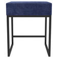 NACHTSCHRANK 45/55/45 cm  - Blau/Schwarz, Design, Textil/Metall (45/55/45cm) - Esposa