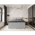 BOXSPRINGBETT 200/200 cm  in Hellgrau  - Hellgrau/Schwarz, KONVENTIONELL, Kunststoff/Textil (200/200cm) - Carryhome