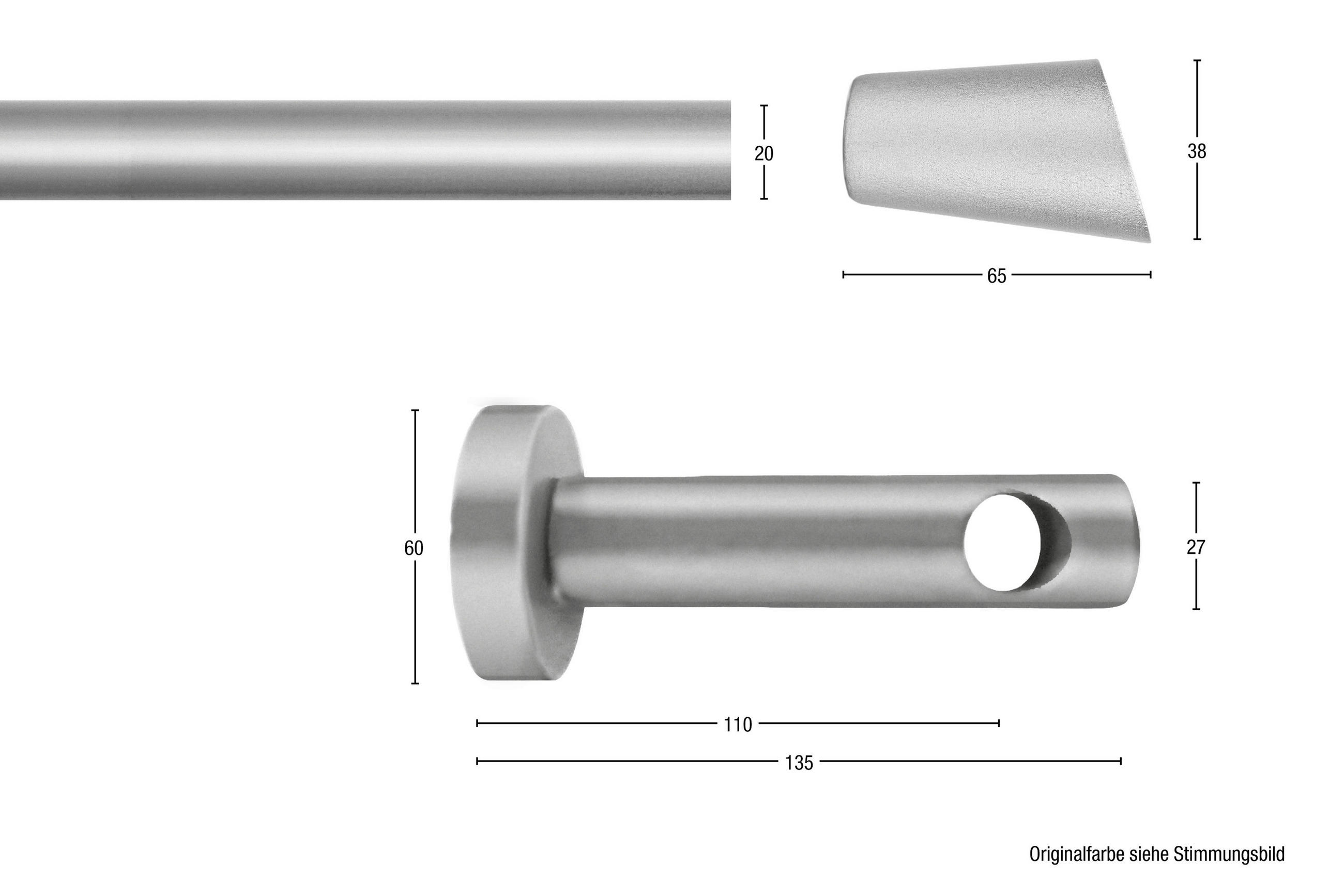 Thumbnail - Vorhangstange Molis, Rotbraun, Holz, Buche, 280 cm, Wohntextilien, Gardinen & Vorhänge, Gardinen-Stangen