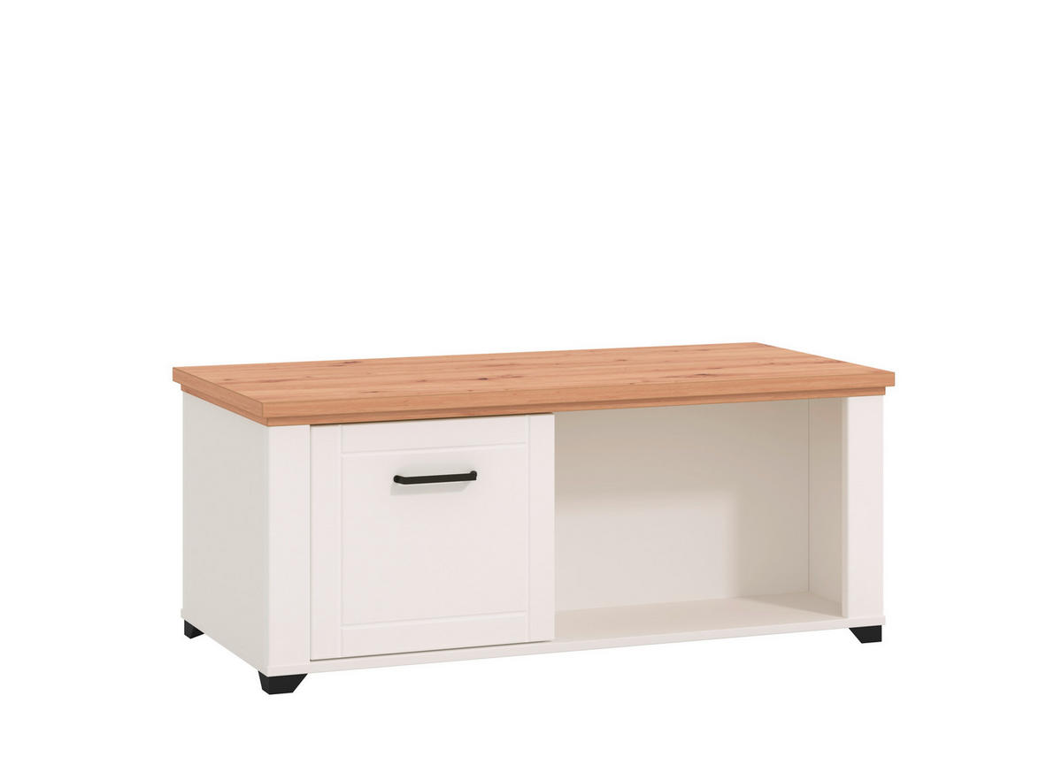 KONFERENČNÍ STOLEK, bílá, dub artisan, kompozitní dřevo, 115/48/56 cm - bílá/dub artisan, Basics, kompozitní dřevo (115/48/56cm) - Landscape