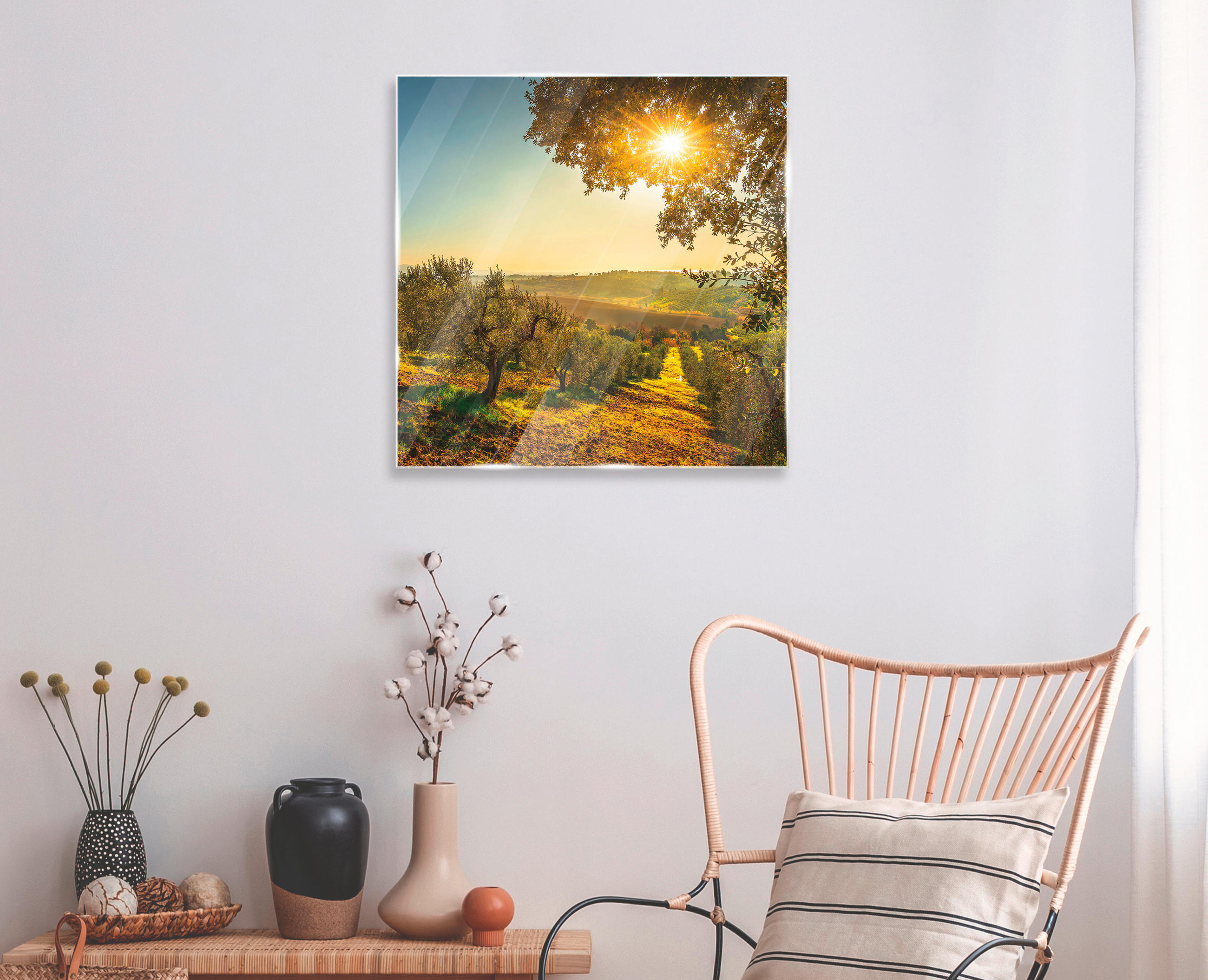 GLASBILD Landschaft & Natur  - Multicolor, Basics, Glas (50/50/1,40cm) - Euroart