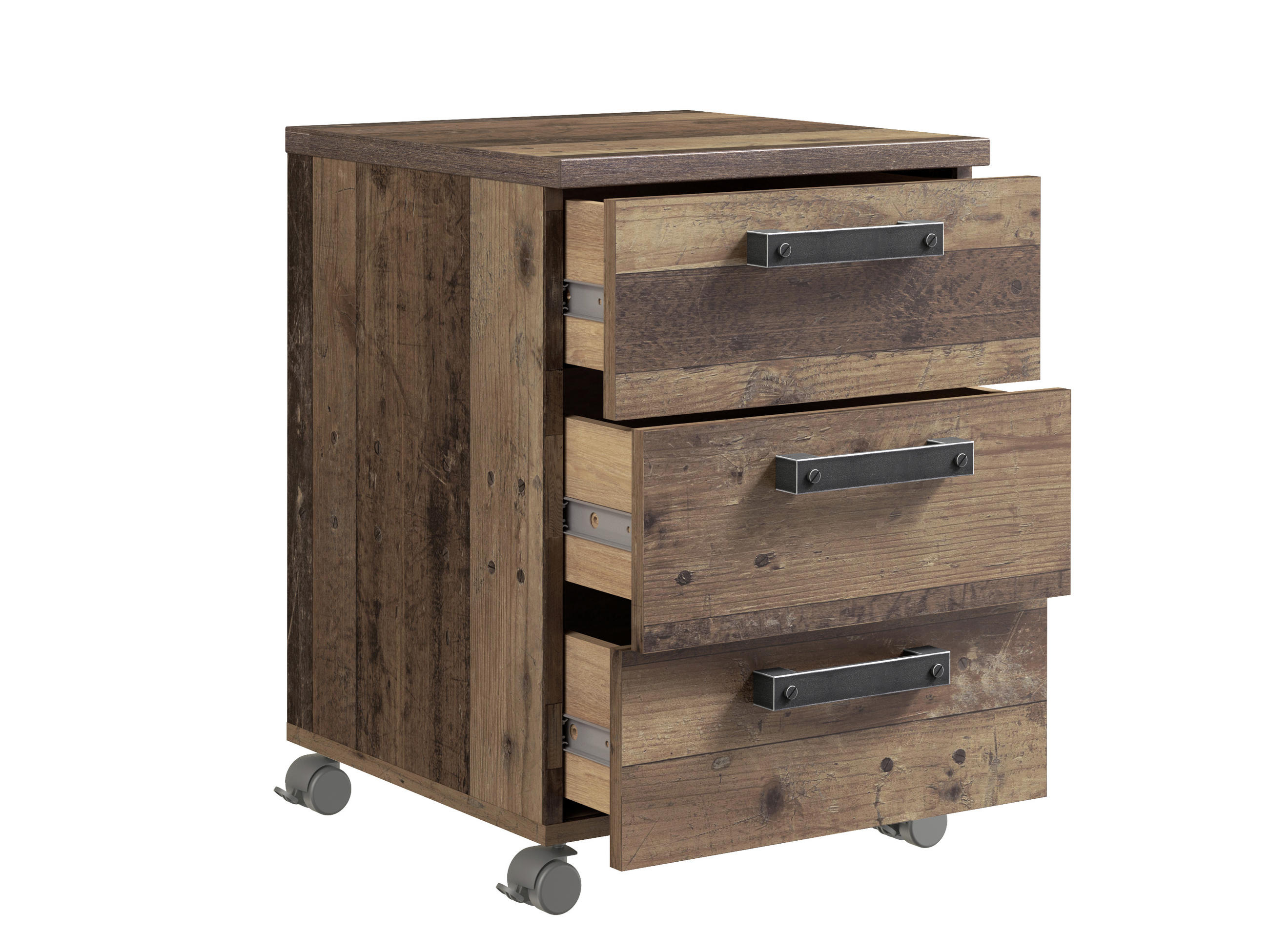 ROLLCONTAINER Braun, Grau - Schwarz/Braun, KONVENTIONELL, Kunststoff/Metall (40,4/55,9/41,6cm) - MID.YOU