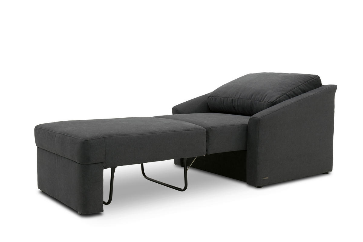 SCHLAFSESSEL RELAX BOX Mikrofaser Dunkelgrau    - Dunkelgrau/Beige, Basics, Kunststoff/Textil (108/86/96cm) - MID.YOU