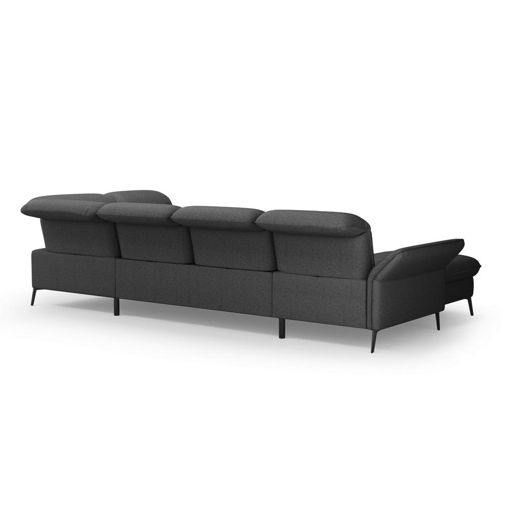 Thumbnail - Sit & More Wohnlandschaft, Dunkelgrau, Textil, 7-Sitzer, Ottomane rechts, U-Form, 359x231 cm, Goldenes M, Oeko-Tex® Stan...