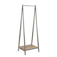 GARDEROBENSTÄNDER in Kieferfarben, Edelstahlfarben 53/162/42 cm   - Edelstahlfarben/Kieferfarben, Design, Holz/Metall (53/162/42cm)