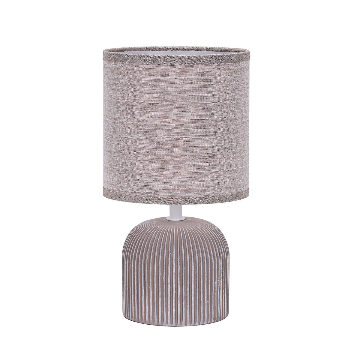 TISCHLEUCHTE 15/28 cm   - Braun, Design, Keramik/Textil (15/28cm)