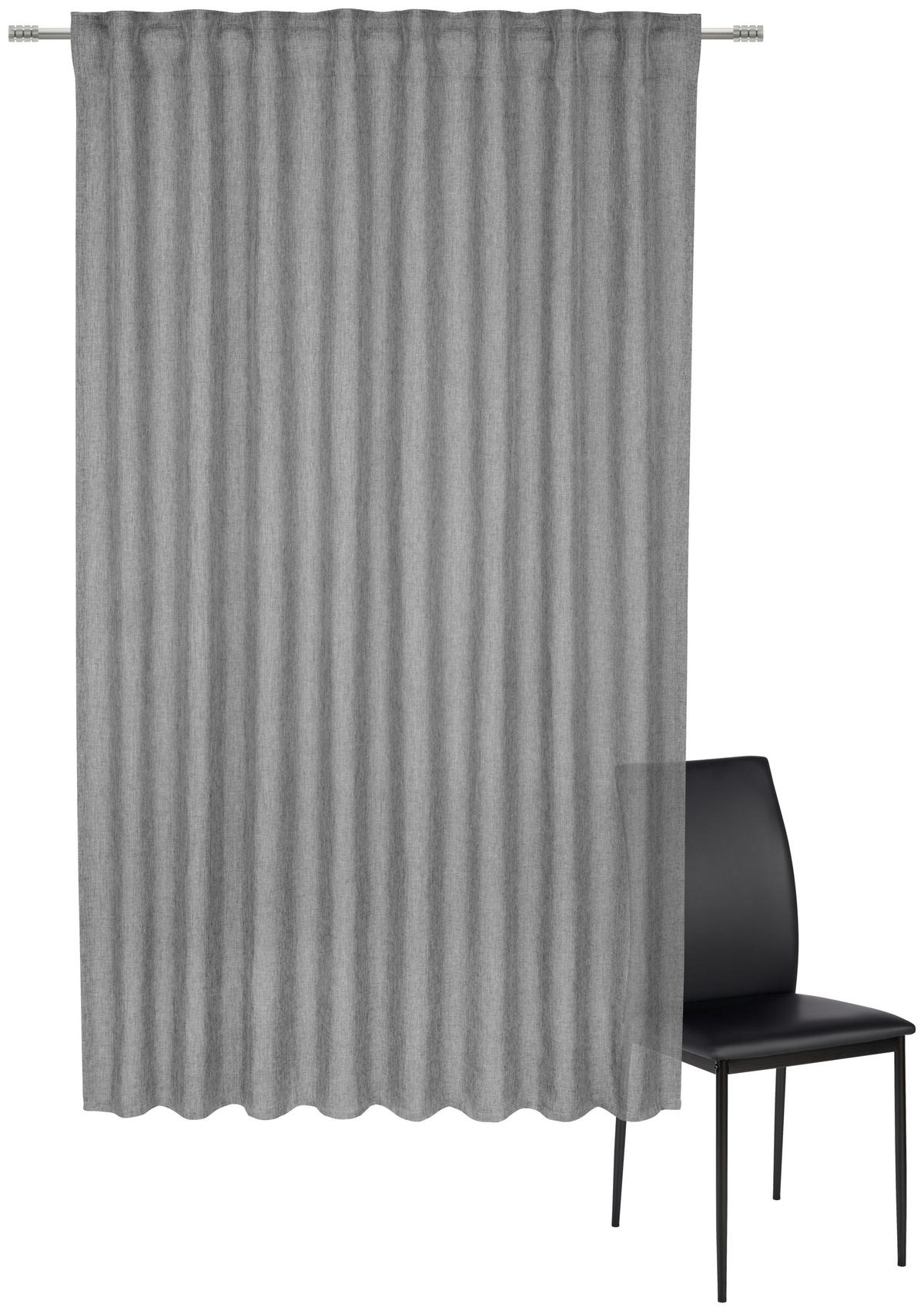 HOTOVÝ ZÁVĚS, 135/175 cm - antracitová, Basics, textil (135/175cm) - Boxxx