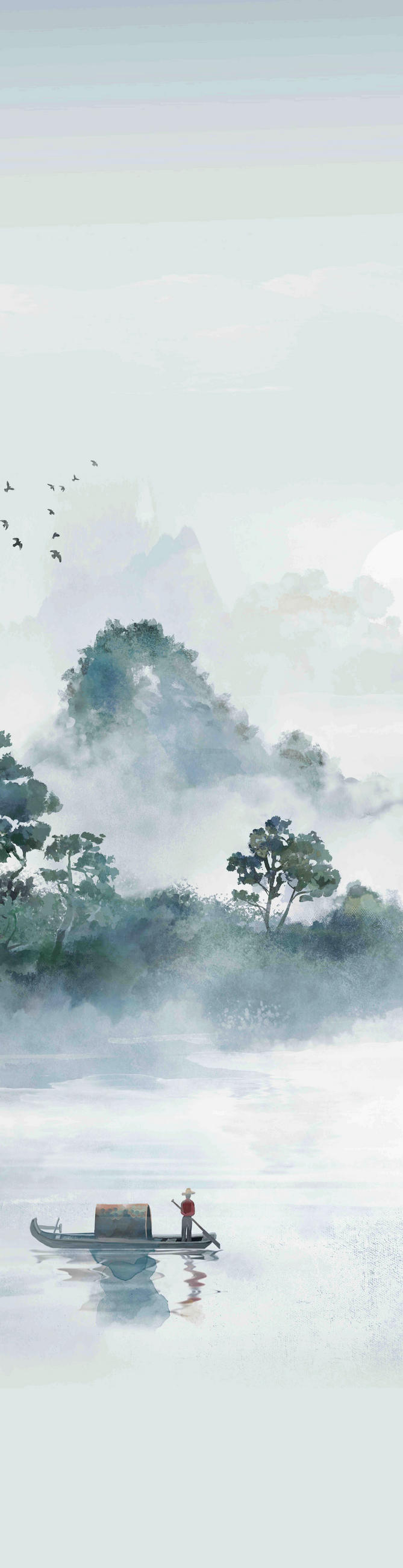 FLÄCHENVORHANG in Grün, Graublau blickdicht  - Graublau/Grün, Design, Textil (60/245cm)