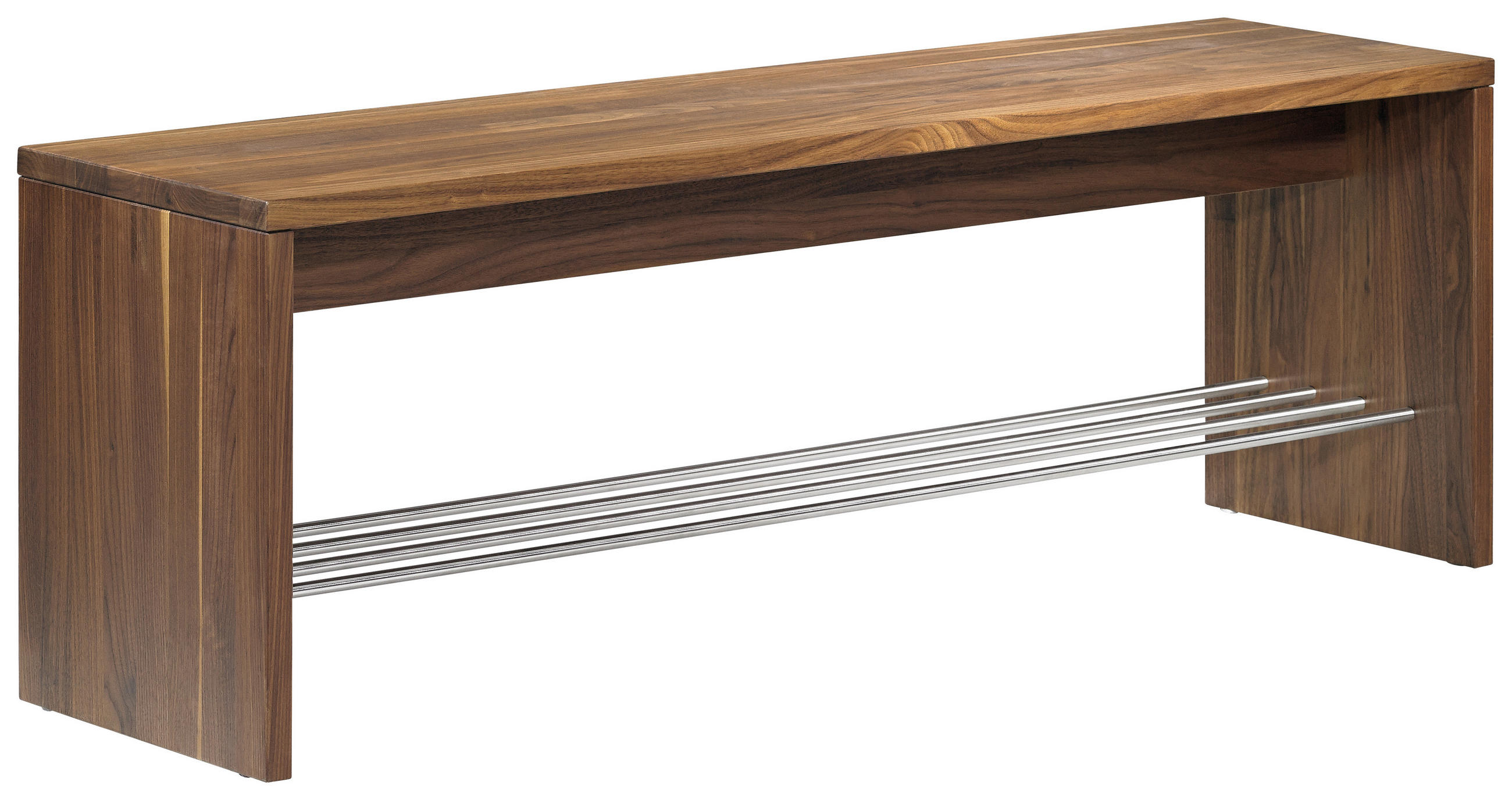 GARDEROBENBANK  in 130/45/35,6 cm  - Chromfarben/Erlefarben, Design, Holz/Metall (130/45/35,6cm) - Team 7