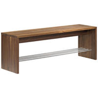 GARDEROBENBANK  in 130/45/35,6 cm  - Chromfarben/Erlefarben, Design, Holz/Metall (130/45/35,6cm) - Team 7