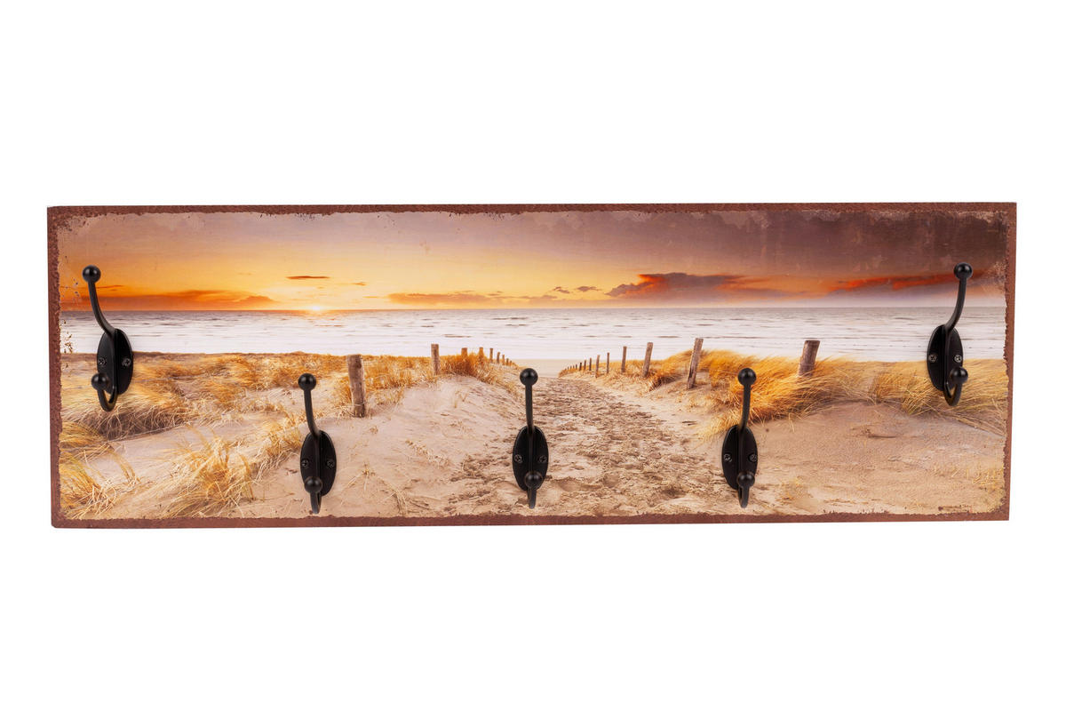 HAKENLEISTE  in Multicolor, Schwarz  - Multicolor/Schwarz, Design, Holzwerkstoff/Metall (60/20/9,3cm)