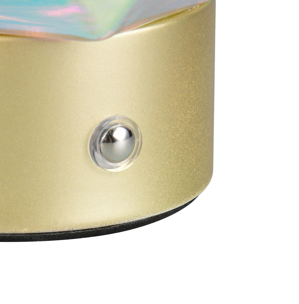 AKKU-TISCHLEUCHTE Stavro 16/17,5 cm   - Goldfarben/Multicolor, LIFESTYLE, Glas/Metall (16/17,5cm)