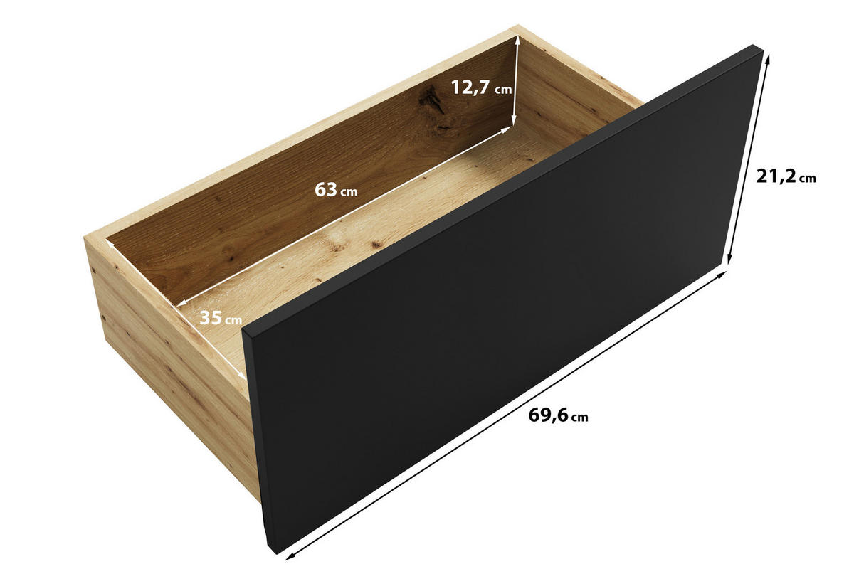 SIDEBOARD Helsinki  in 150/77,8/39,5 cm  - Beige/Schwarz, Trend, Holzwerkstoff/Kunststoff (150/77,8/39,5cm)