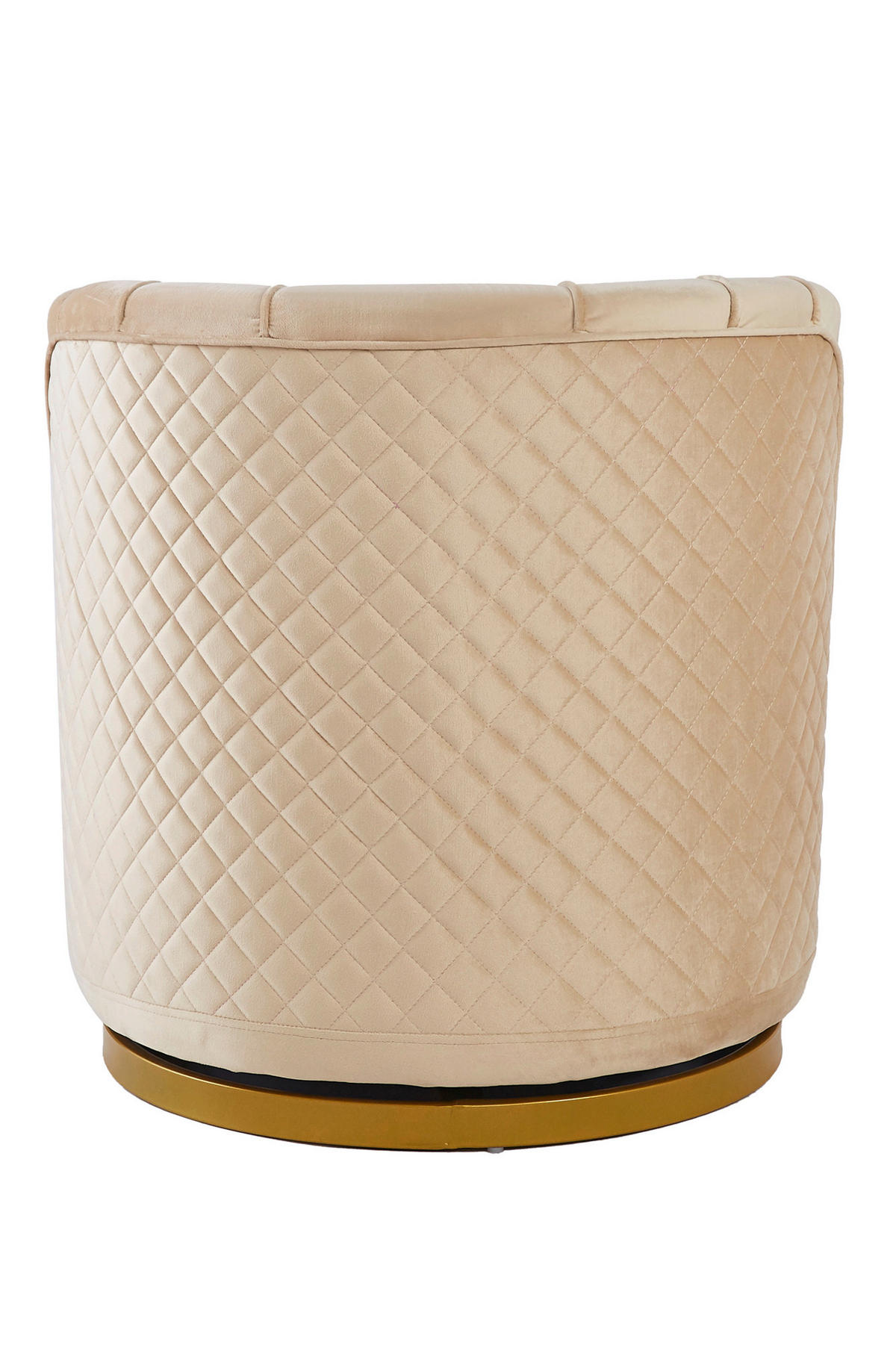 SESSEL in Samt Beige  - Beige/Goldfarben, MODERN, Textil/Metall (68/77/57cm) - Livetastic