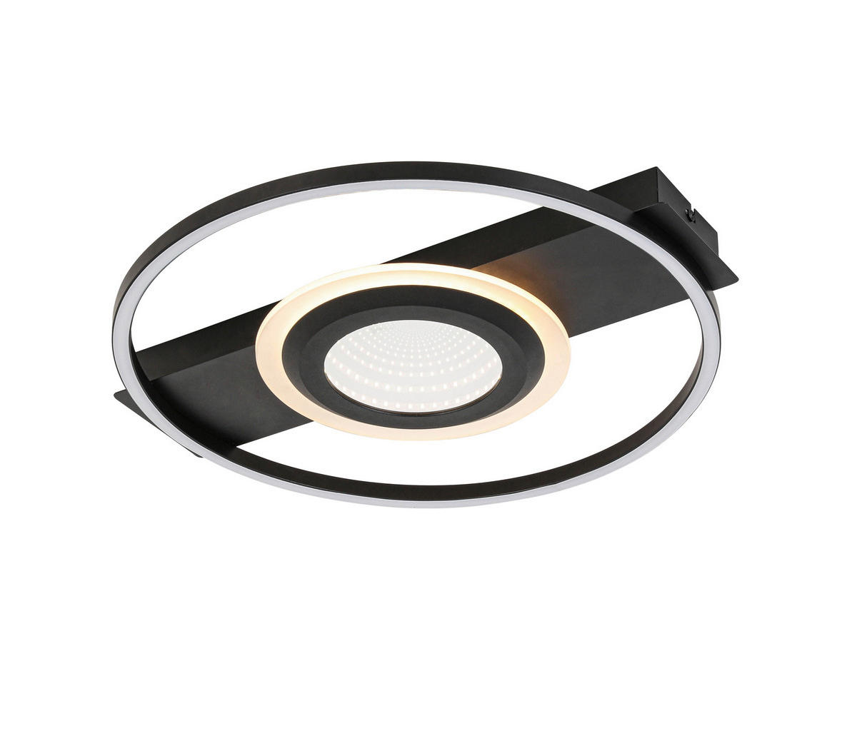 LED-DECKENLEUCHTE 42/40/6 cm   - Schwarz, Trend, Kunststoff/Metall (42/40/6cm) - Novel