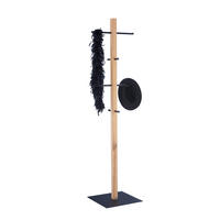 KLEIDERSTÄNDER in Schwarz, Eichefarben 45/174,9/40 cm   - Eichefarben/Schwarz, Natur, Holz (45/174,9/40cm) - Linea Natura