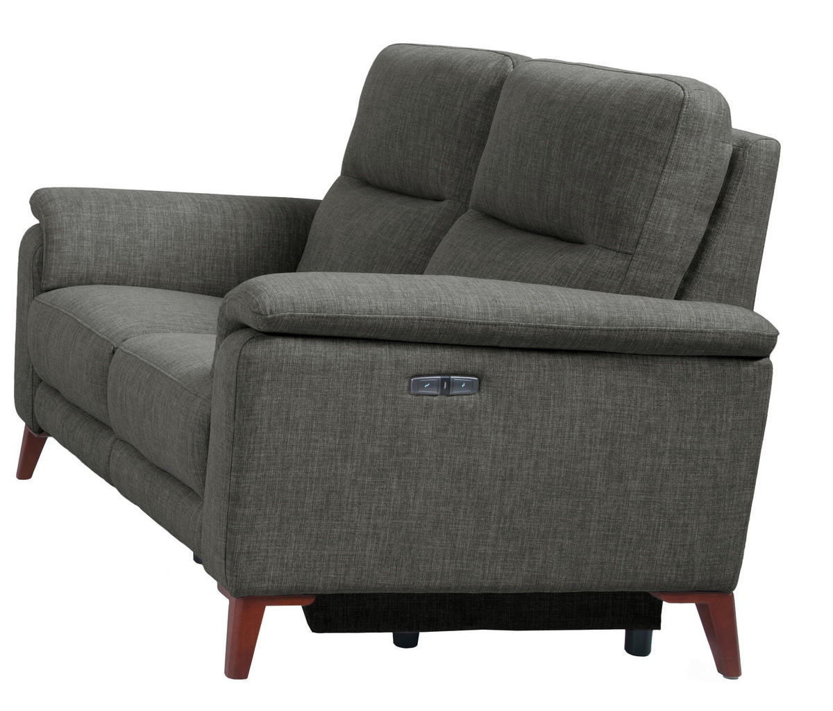 SITZGARNITUR Webstoff Dunkelgrau  - Dunkelgrau/Schwarz, MODERN, Textil/Metall - Livetastic