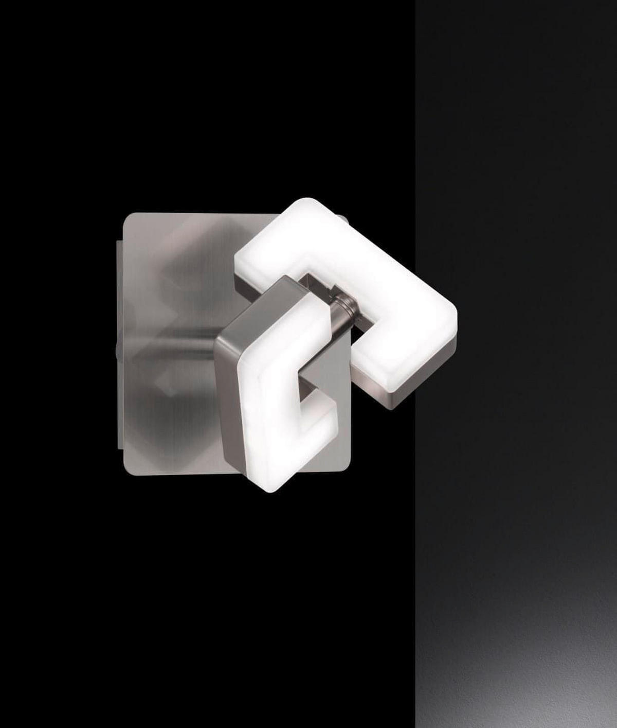 LED-STRAHLER - Weiss/Nickelfarben, Basics, Kunststoff/Metall (10/10/12cm)
