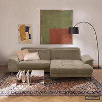 ECKSOFA  Webstoff Taupe  - Taupe/Schwarz, Design, Textil/Metall (268/195cm) - Livetastic