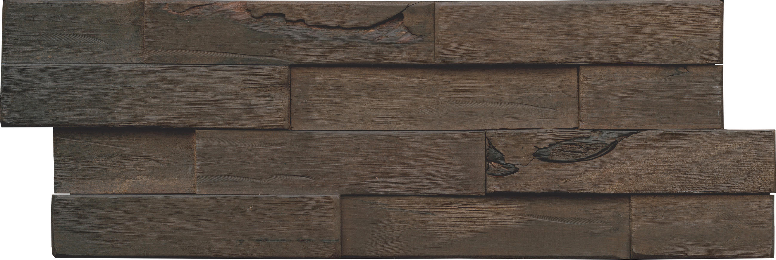 XXXLutz Wandverkleidung Driftwood Dunkelbraun 20x2x56 cm