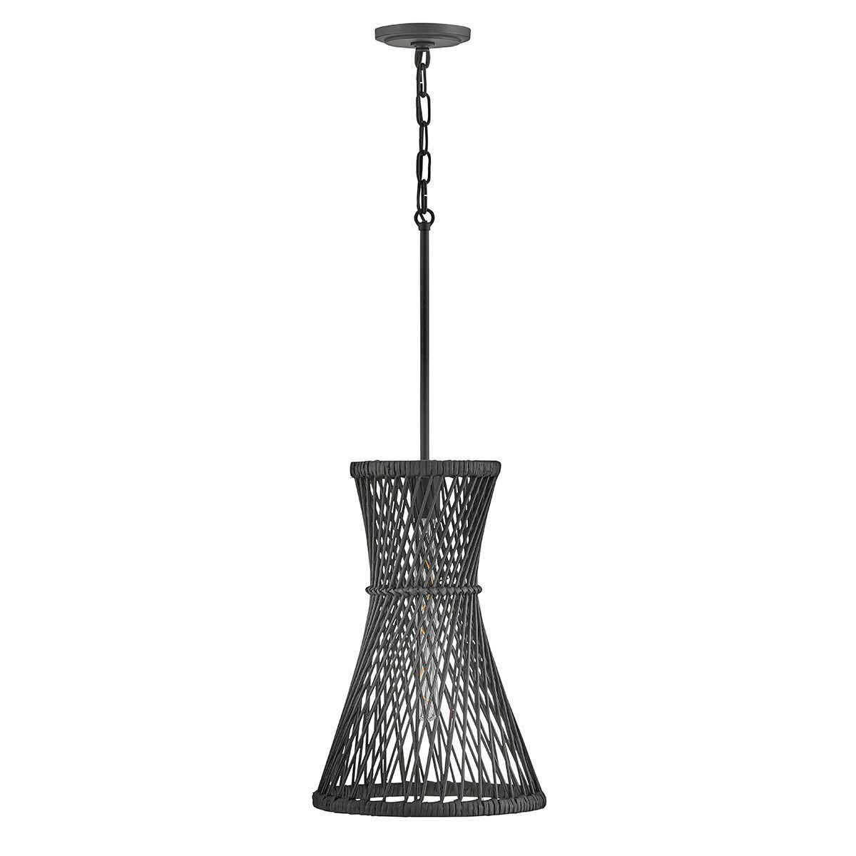 HÄNGELEUCHTE Twyla  57,7/30,5/30,5 cm  - Schwarz, Natur, Holz/Metall (57,7/30,5/30,5cm) - Elstead Lighting
