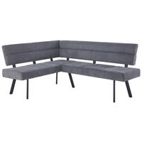 ECKBANK 150/190 cm  in Anthrazit  - Anthrazit/Schwarz, KONVENTIONELL, Textil/Metall (150/190cm) - MID.YOU
