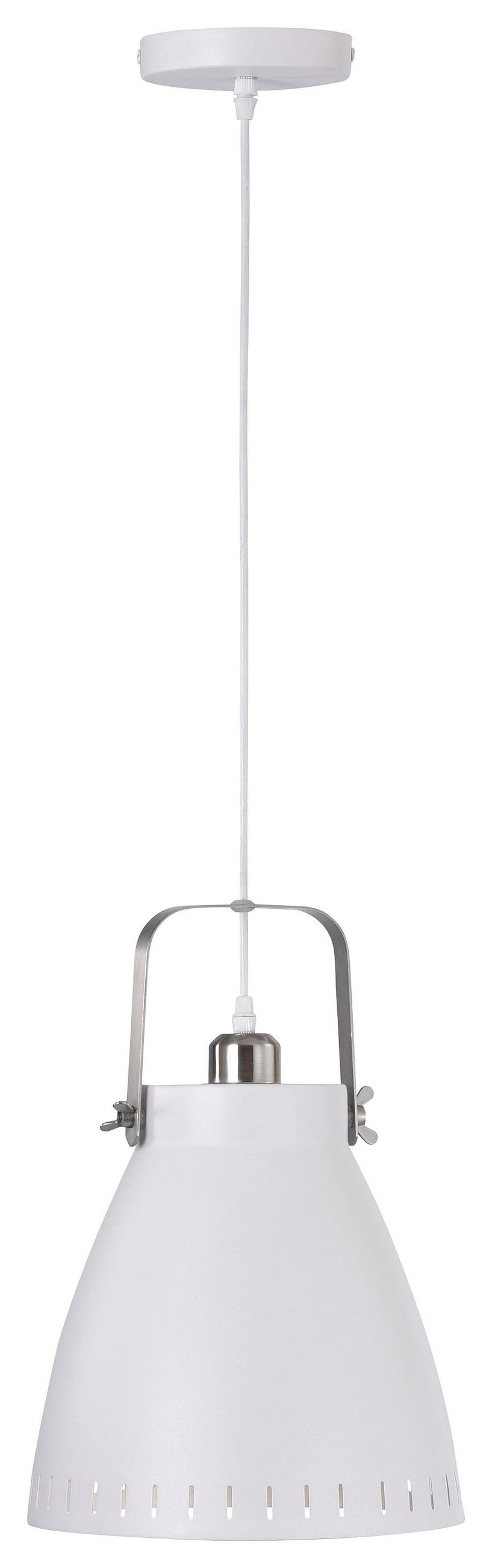 HÄNGELEUCHTE 21,5/120 cm  - Weiß, Design, Metall (21,5/120cm) - Boxxx