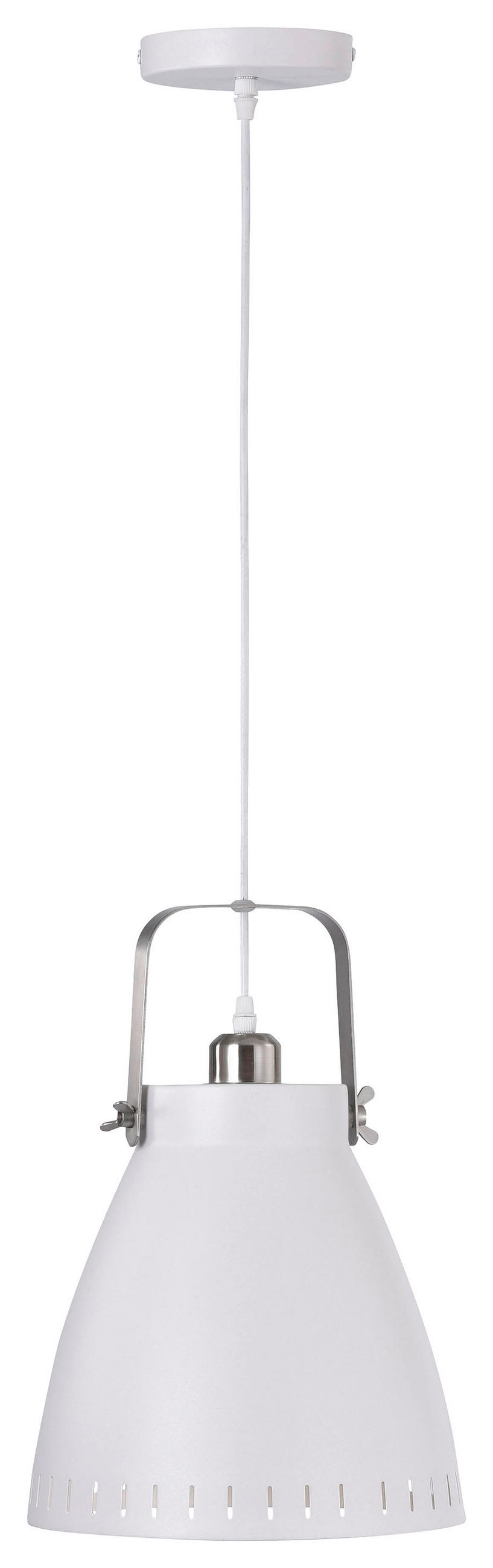 HÄNGELEUCHTE 21,5/120 cm  - Weiß, Design, Metall (21,5/120cm) - Boxxx