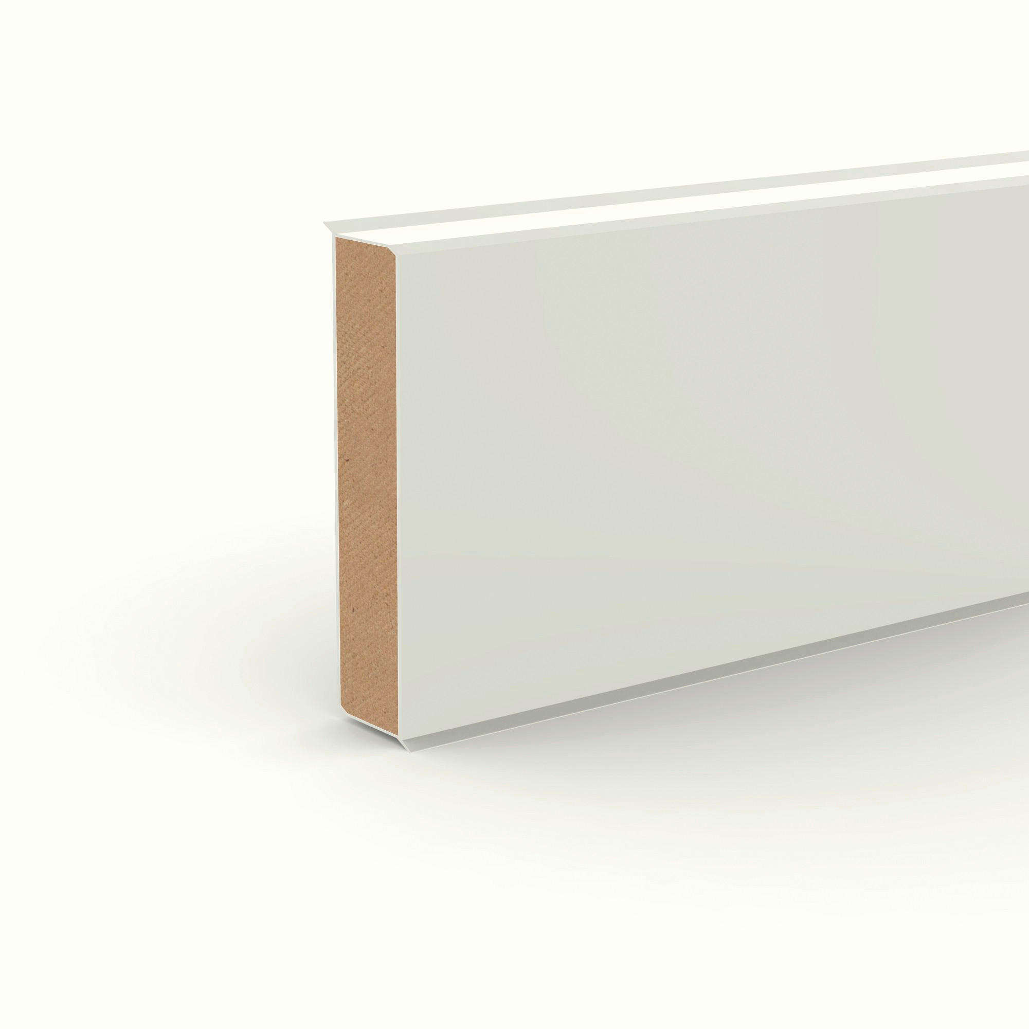 SOCKELLEISTE Weiß  - Weiß, Basics, Holzwerkstoff (250/1.3/6cm)