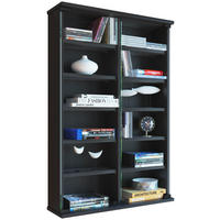 CD-REGAL - Schwarz, Konventionell, Glas/Holzwerkstoff (60/91,5/18cm) - MID.YOU