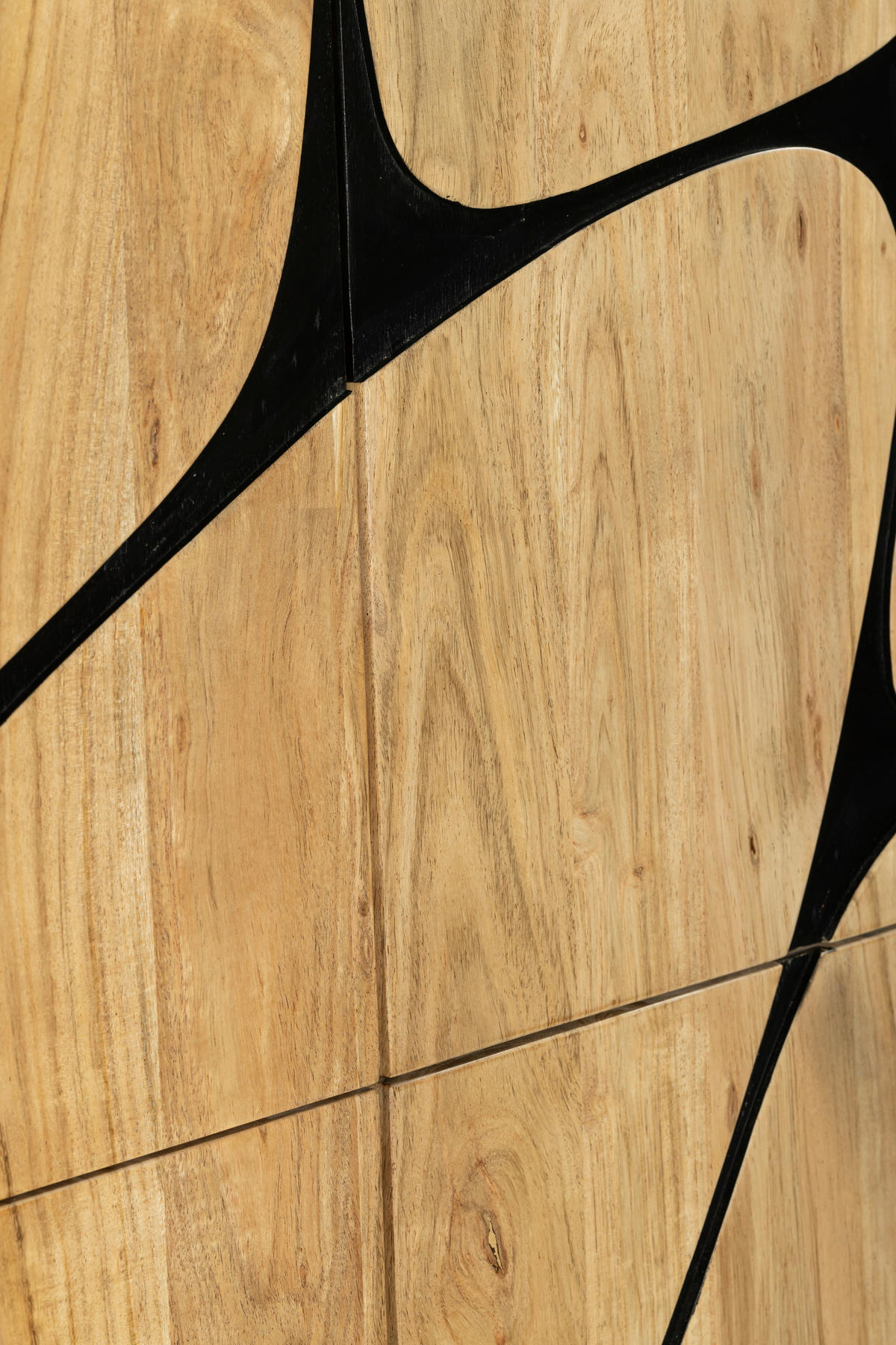 KOMMODE  in 100/115/40 cm  - Schwarz/Akaziefarben, Design, Holz/Metall (100/115/40cm) - Ambia Home