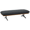 HOCKERBANK in Holz, Textil Dunkelgrau  - Dunkelgrau/Schwarz, Design, Holz/Textil (150/43/60cm) - Dieter Knoll