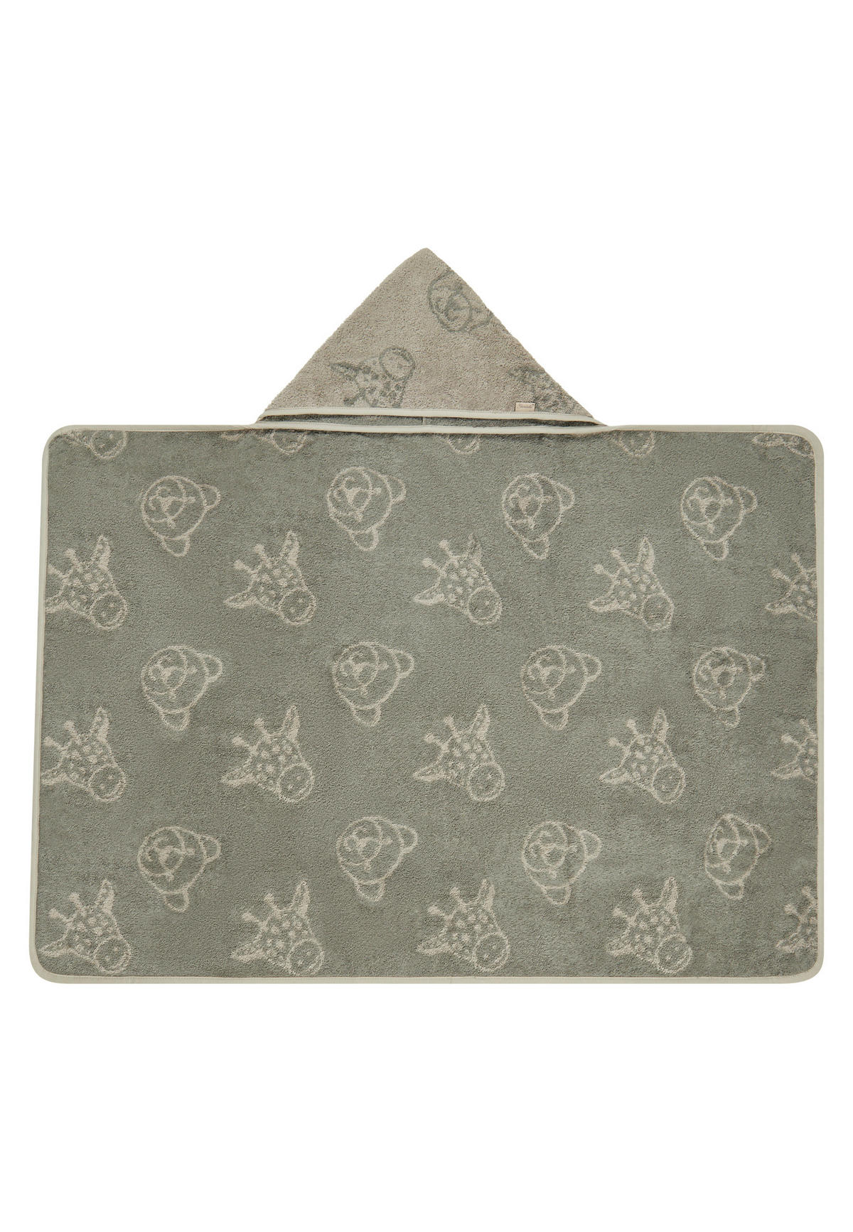 KAPUZENBADETUCH Safari  - Mintgrau, Basics, Textil (70/100/0,5cm) - Sterntaler