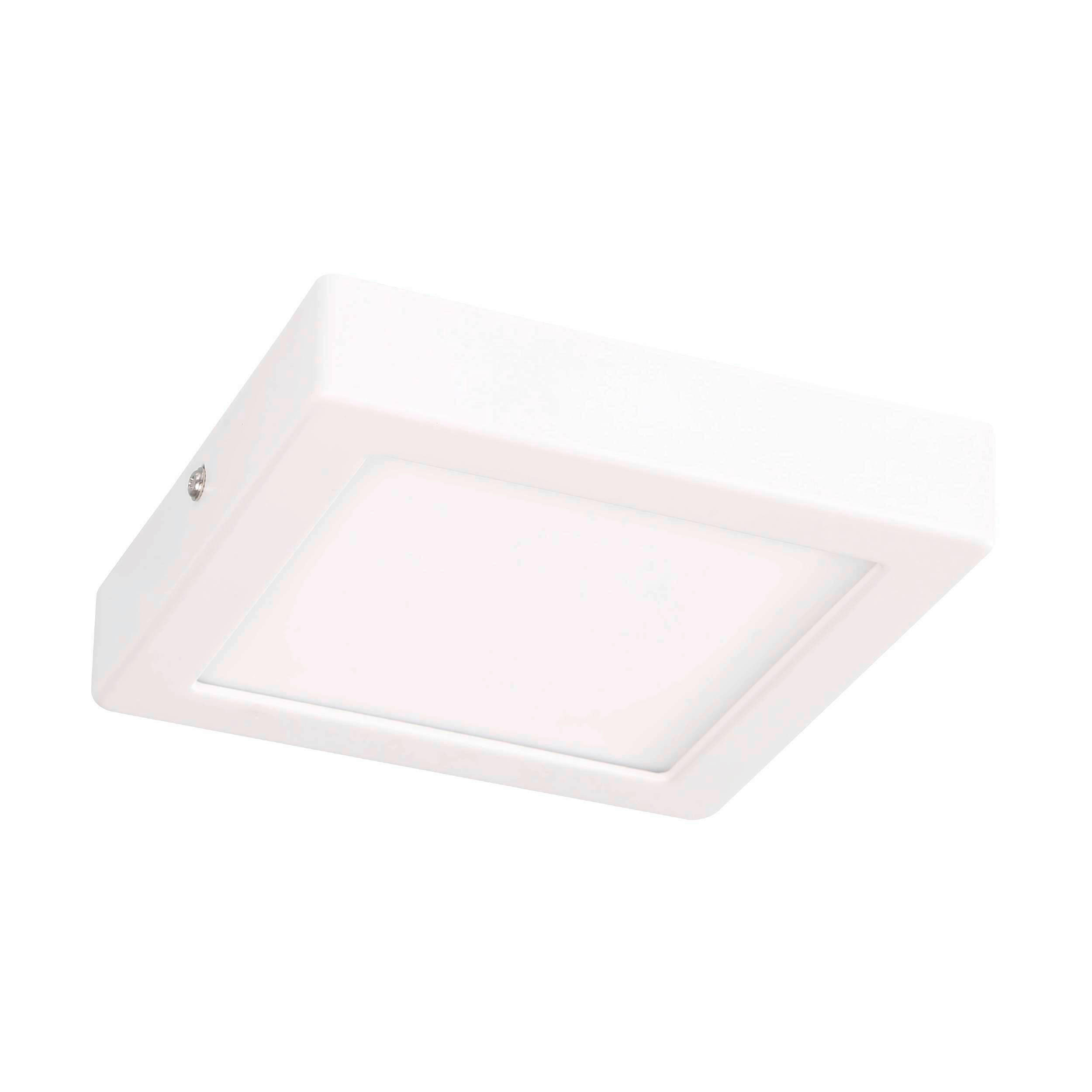 AUFBAULEUCHTE 17/17/3 cm   - Weiß, Basics, Kunststoff/Metall (17/17/3cm) - Eglo
