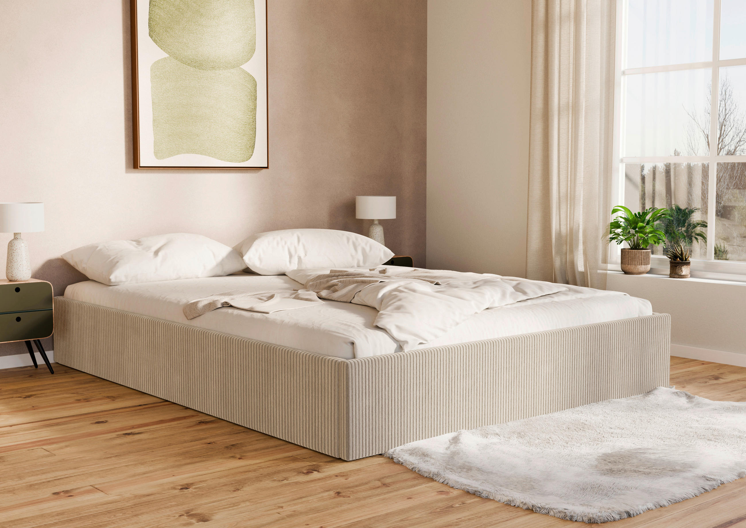 POLSTERBETT 140/200 cm,  in Cappuccino, Lattenrost, Bettkasten,  - Schwarz/Cappuccino, Design, Holz/Textil (140/200cm) - Boxxx