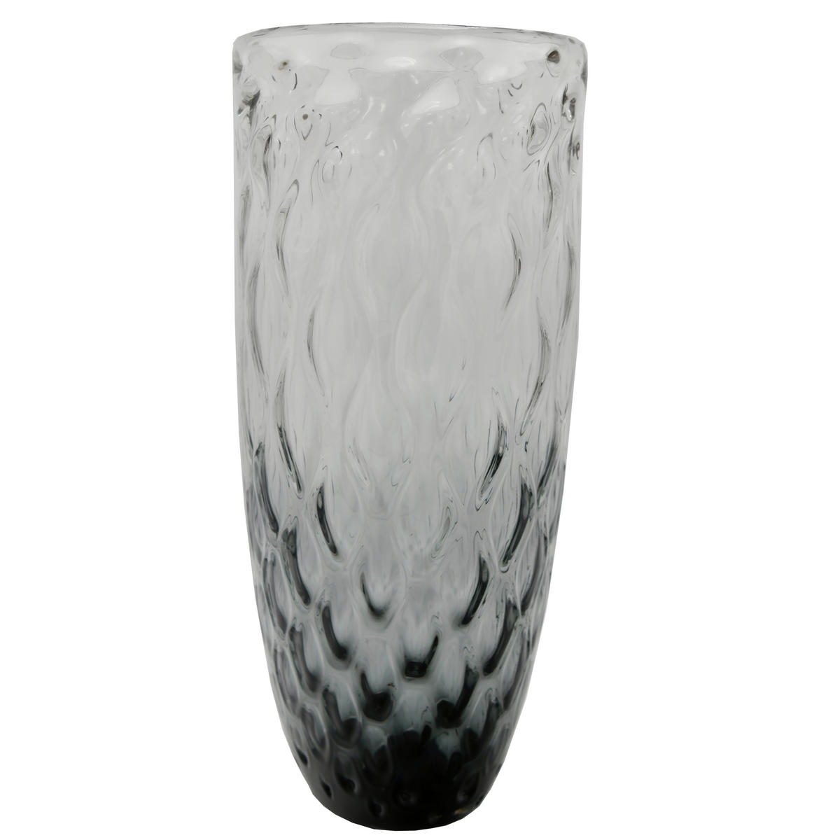 VAZA  25,5/61 cm    staklo  - siva, Dizajnerski, staklo (25,5/61cm) - Ambia Home
