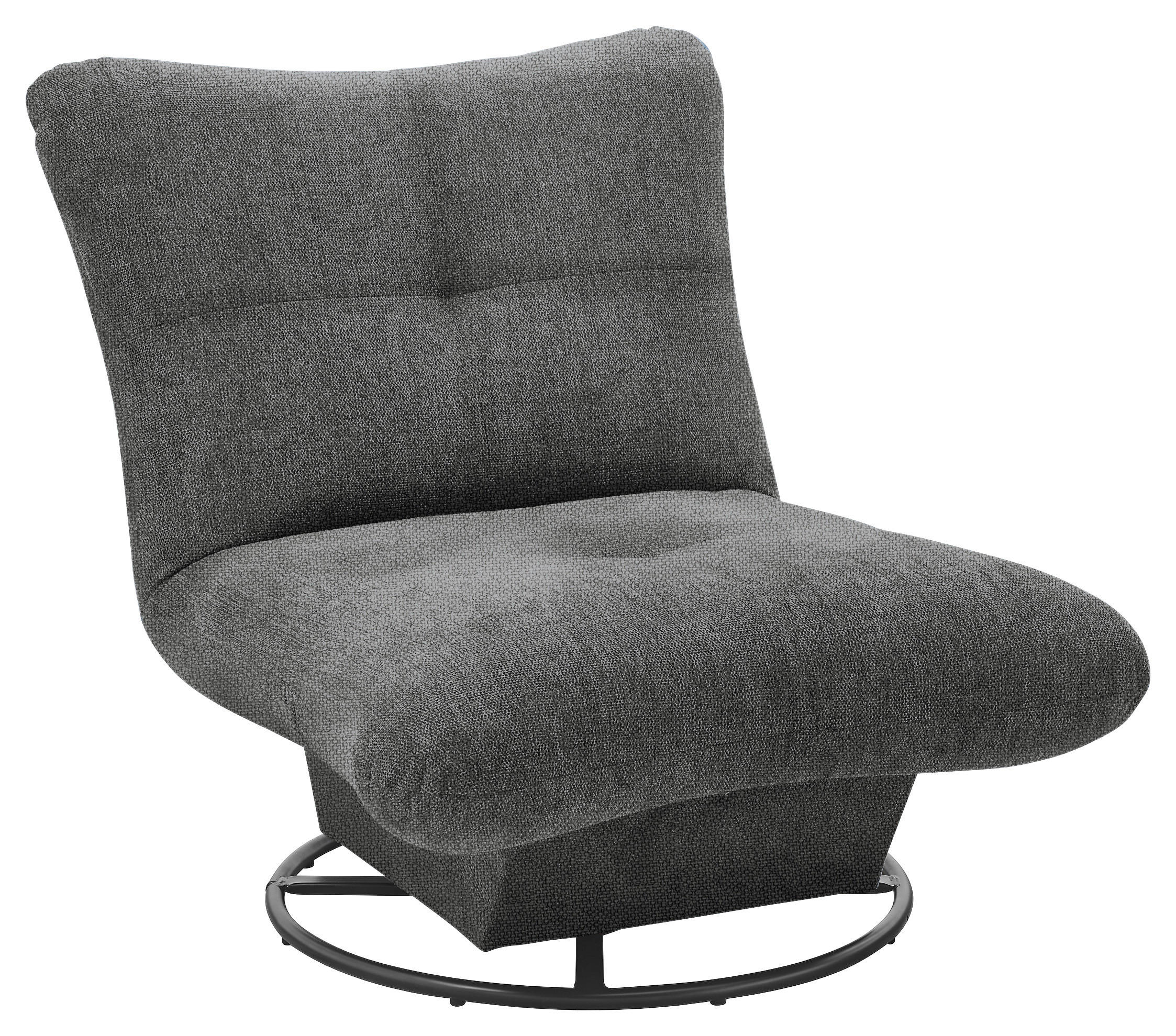 SESSEL Struktur Graphitfarben    - Schwarz/Graphitfarben, KONVENTIONELL, Textil/Metall (96/75/93cm) - Carryhome