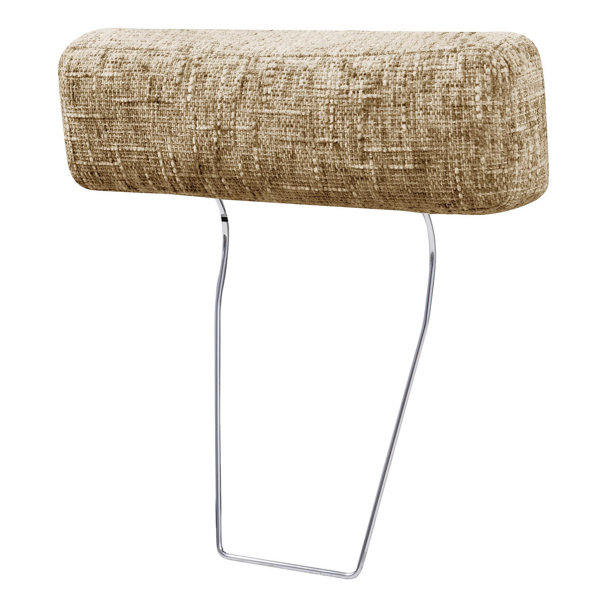 KOPFSTÜTZE - Hellbraun/Silberfarben, Design, Textil (52/17/14cm) - Livetastic