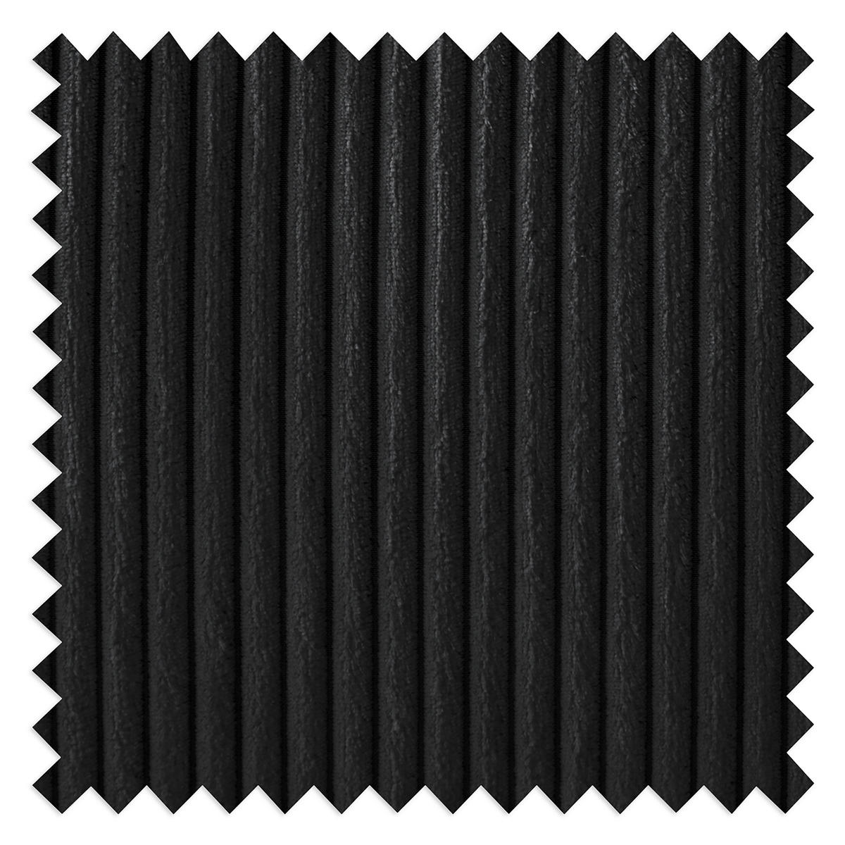 3-SITZER-SOFA  in Cord Schwarz Modern  - Schwarz, Design, Textil/Metall (188/85/92cm) - Livetastic