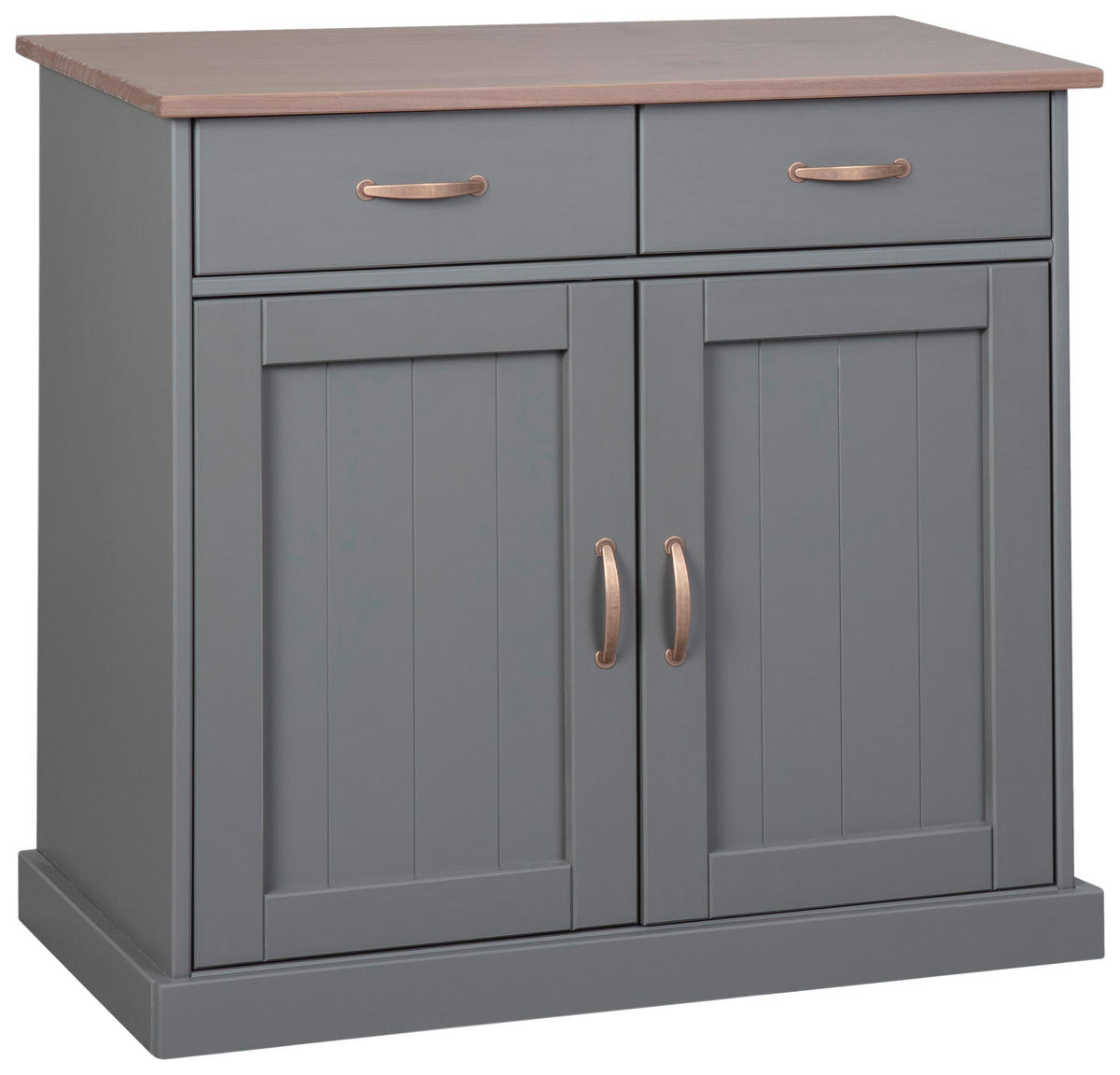 KOMMODE  in 90/86/45 cm  - Braun/Grau, KONVENTIONELL, Holz/Metall (90/86/45cm) - MID.YOU