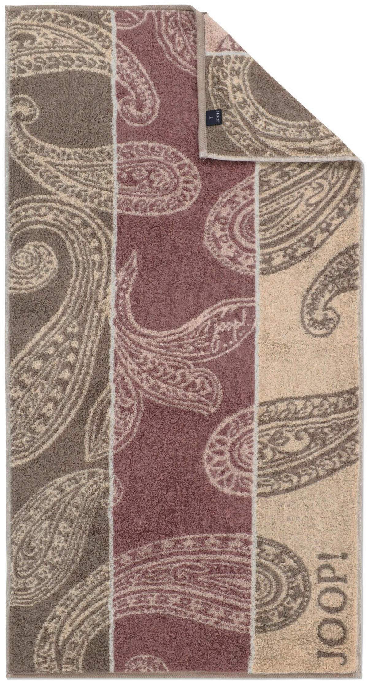 DUSCHTUCH Contour Paisley 80/150 cm  - Beige/Mauve, Design, Textil (80/150cm) - Joop!