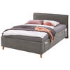 POLSTERBETT 120/200 cm  in Grau  - Eichefarben/Grau, KONVENTIONELL, Holz/Textil (120/200cm) - Stylife