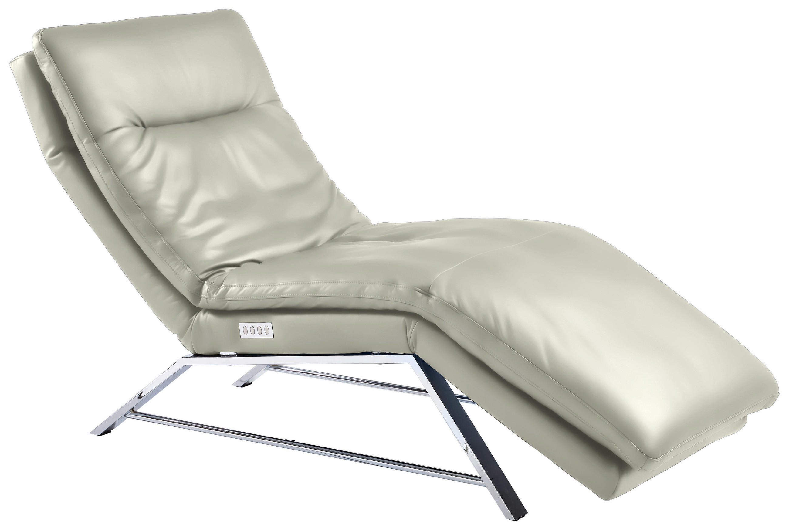 LIEGE in Echtleder Weiss  - Chromfarben/Weiss, Basics, Leder/Metall (75/91/170cm) - Chilliano