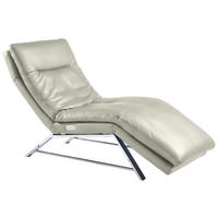 LIEGE in Echtleder Weiss  - Chromfarben/Weiss, Basics, Leder/Metall (75/91/170cm) - Chilliano