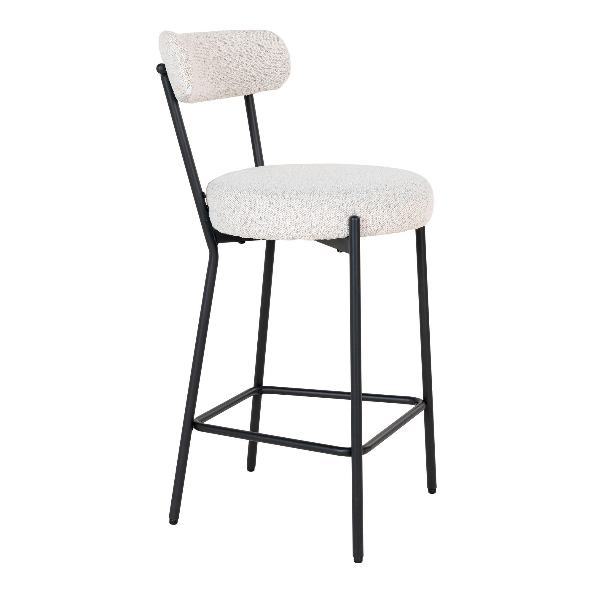 BARPALL i vit  - vit/svart, Modern, metall/textil (39/90/46cm) - MID.YOU