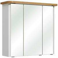 SPIEGELSCHRANK 80/72/20 cm  - Chromfarben/Eichefarben, KONVENTIONELL, Glas/Holzwerkstoff (80/72/20cm) - Xora