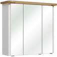 SPIEGELSCHRANK 80/72/20 cm  - Chromfarben/Eichefarben, KONVENTIONELL, Glas/Holzwerkstoff (80/72/20cm) - Xora